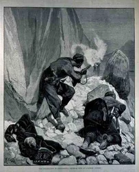 La Insurrección en Herzegovina: Escaramuza con un Puesto Avanzado Austriaco, grabado por W. I. Mosses